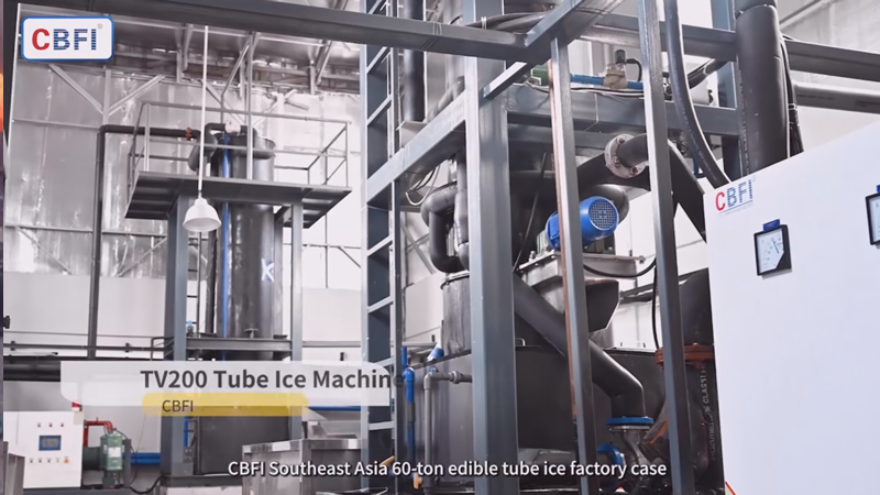 3pcs 20t Tube Ice Machines Operated in Jakarta