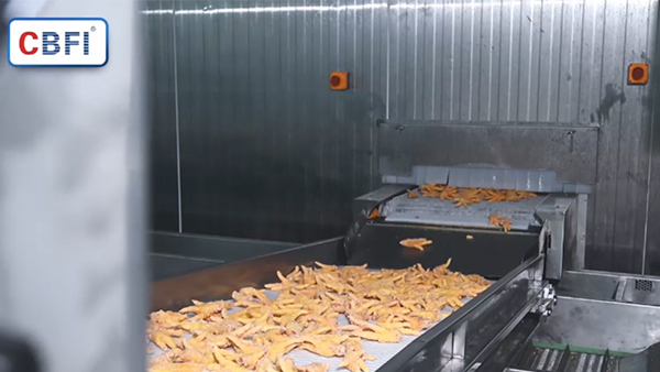 1 Ton per Hour Double Spiral Quick Freezer for Chicken Feet