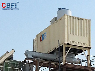 Qatar--Concrete cooling 30 tons flake ice system